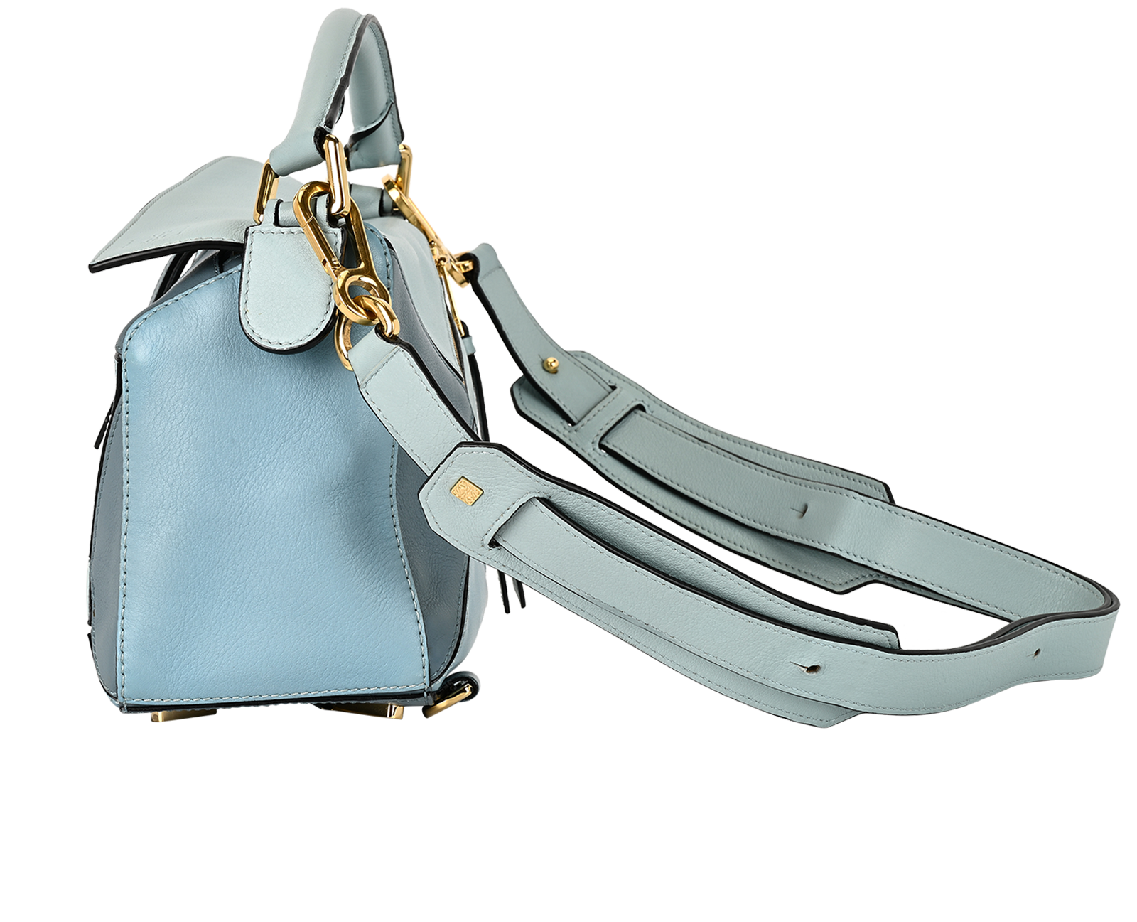 Small Puzzle, &pound;1,600, Handbags, Blue, Leather, Bottom view